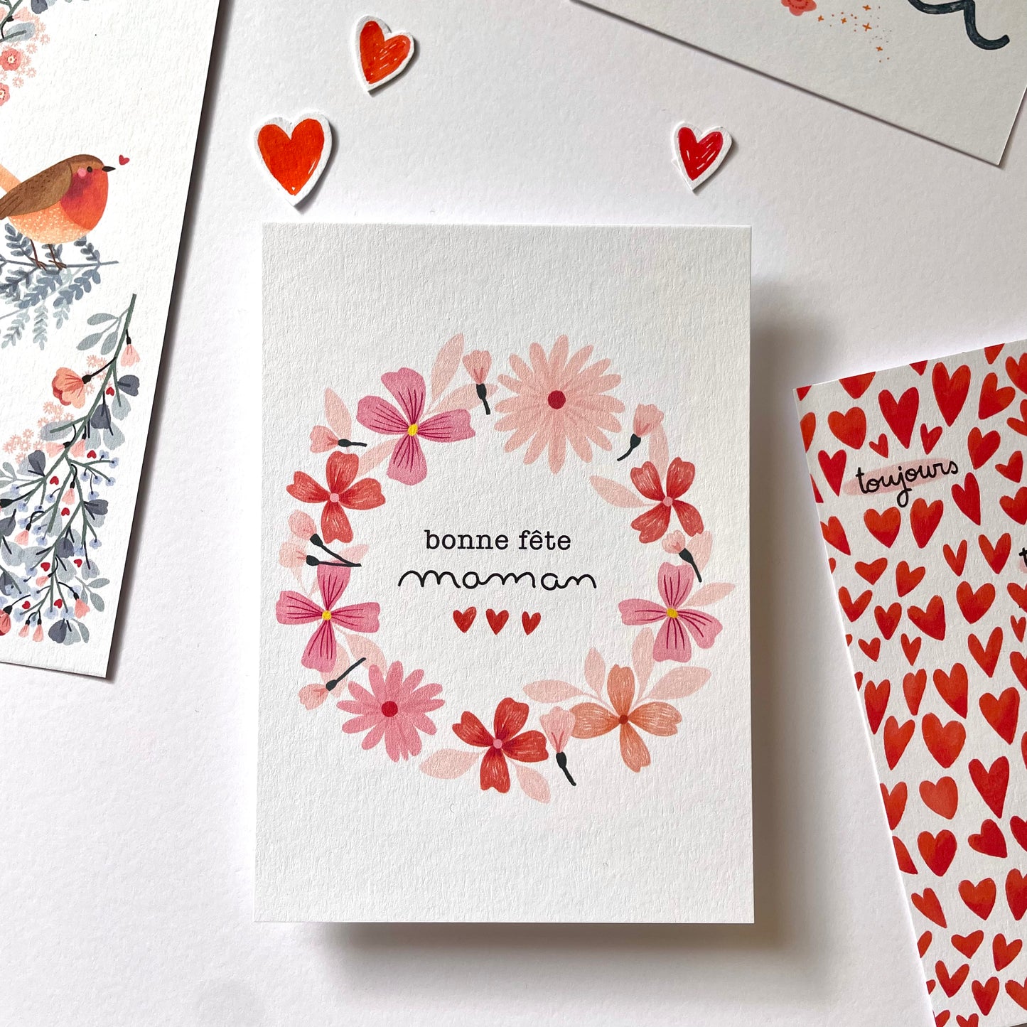 carte A6 illustrée - Bonne fête maman