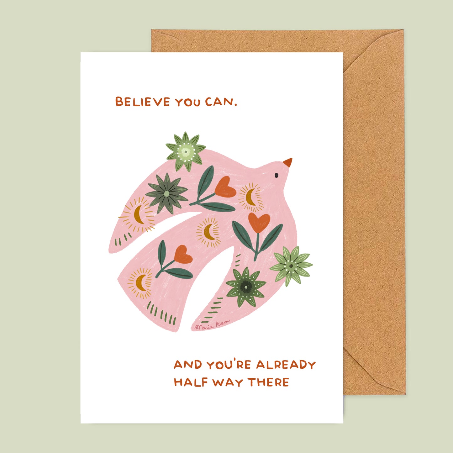 carte A6 illustrée - Believe you can
