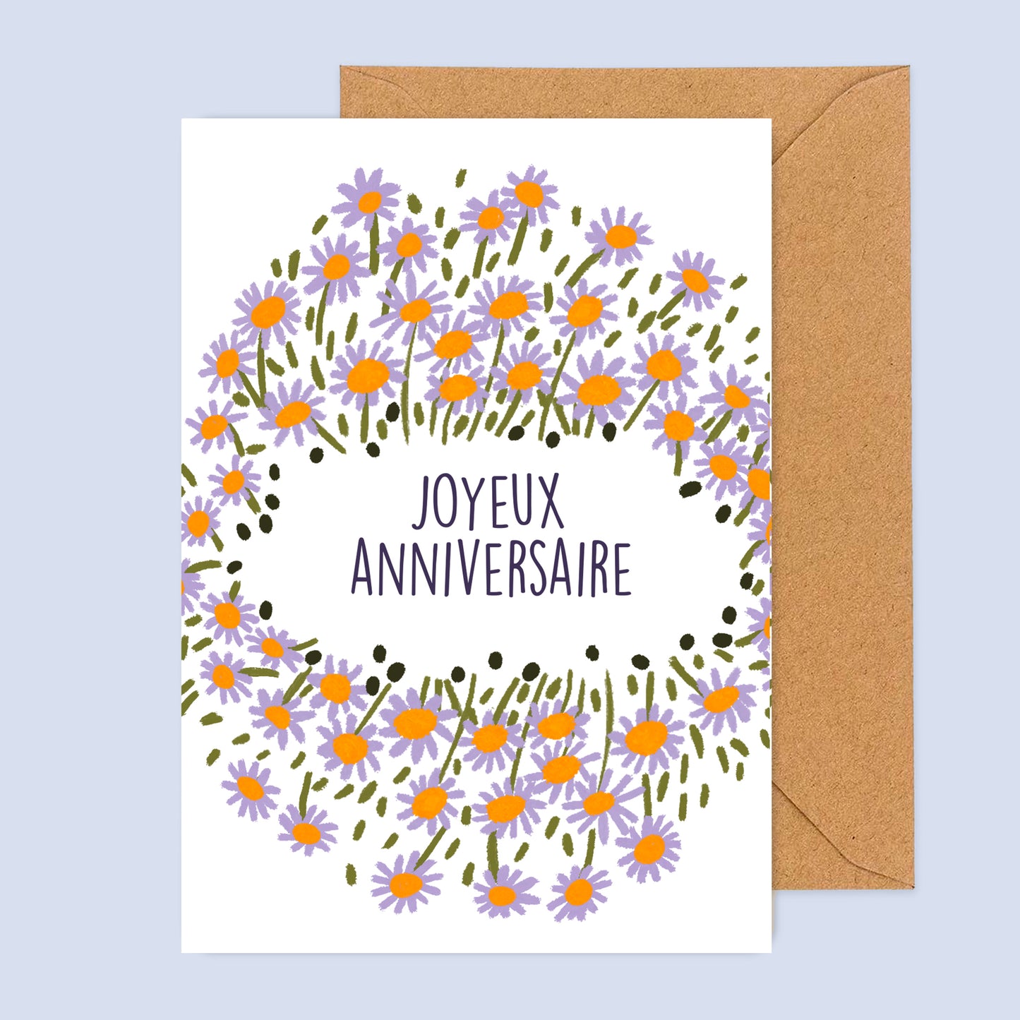 carte A6 illustrée - Joyeux anniversaire