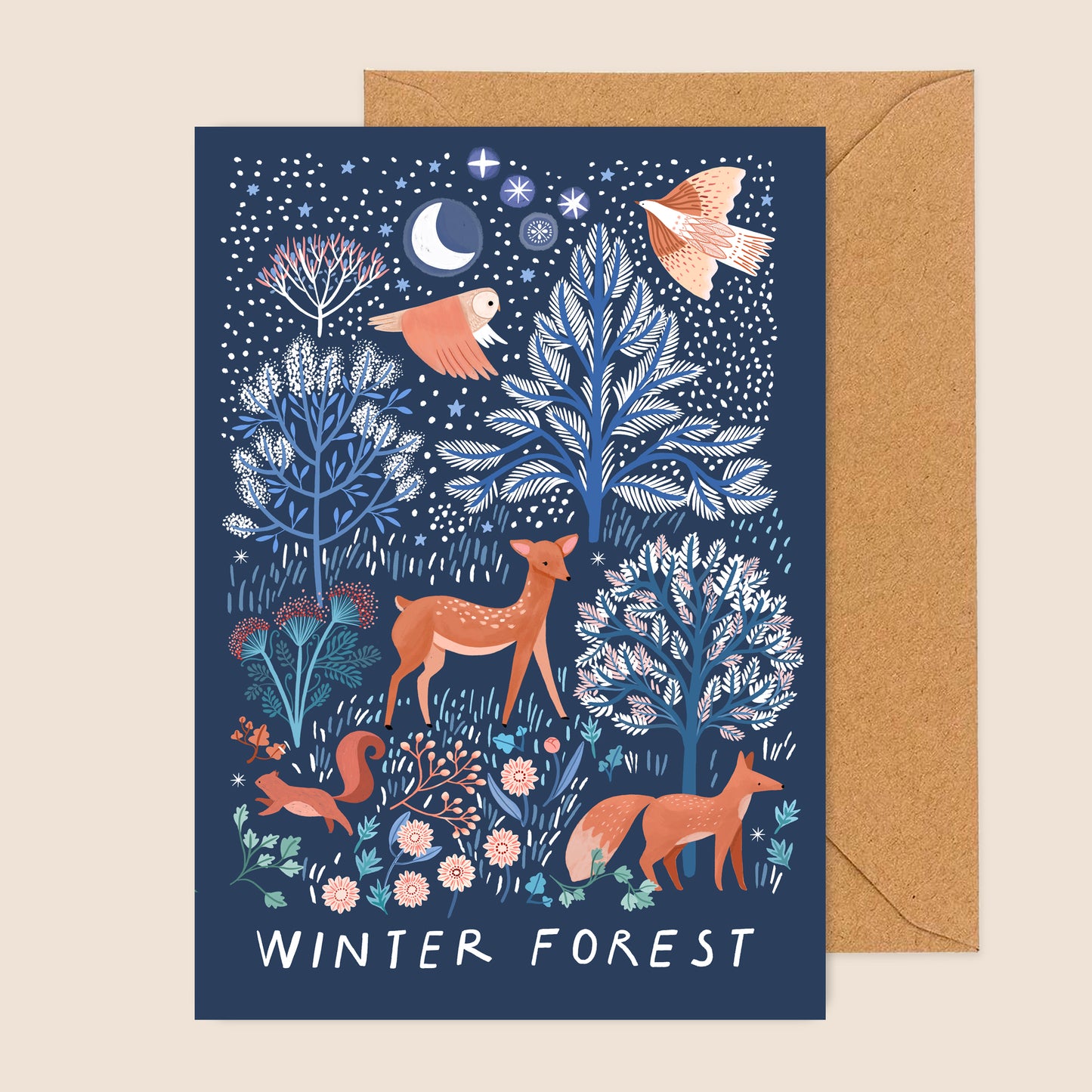 carte A6 illustrée - Winter forest (Copie)