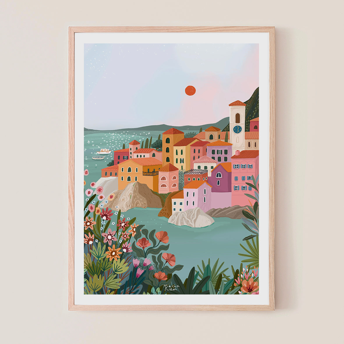 affiche - Les Cinq Terre - Italie