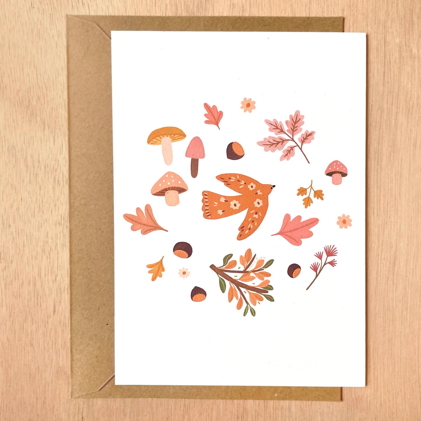 carte A6 illustrée - Dans les bois
