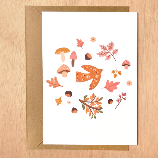 carte A6 illustrée - Dans les bois