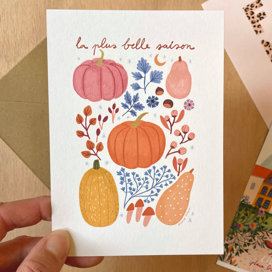 carte A6 illustrée - La plus belle des saisons