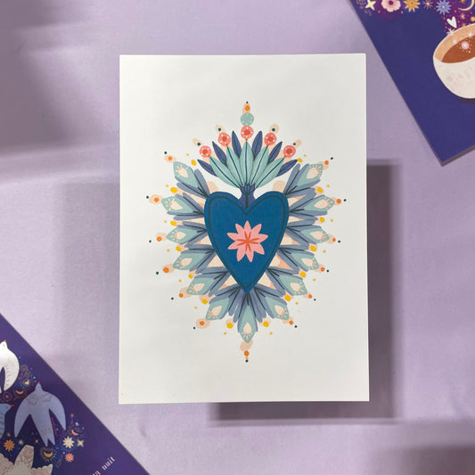 carte A6 illustrée - Cœur ex-voto