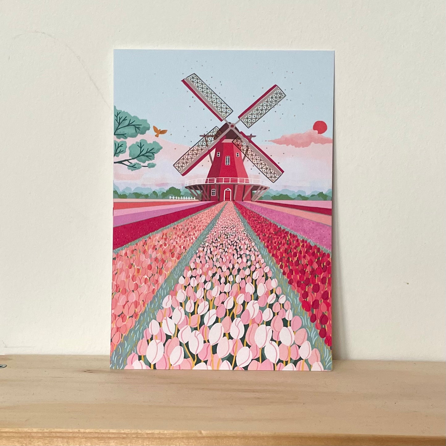 carte A6 illustrée - Les tulipes