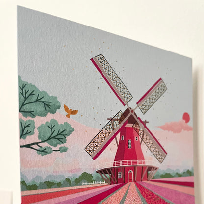 carte A6 illustrée - Les tulipes