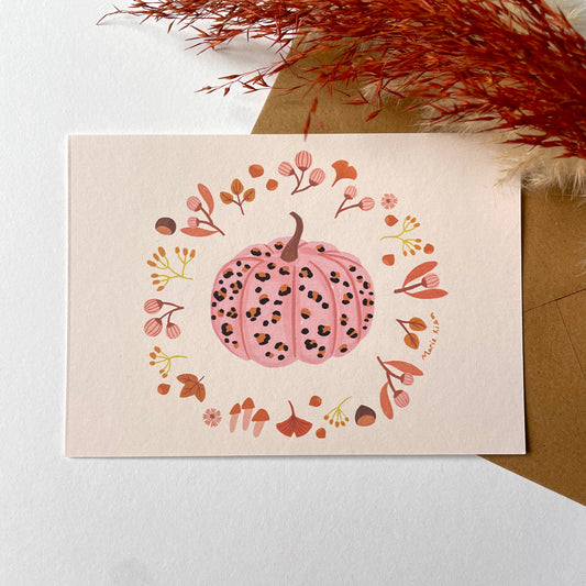 carte A6 illustrée - Citrouille