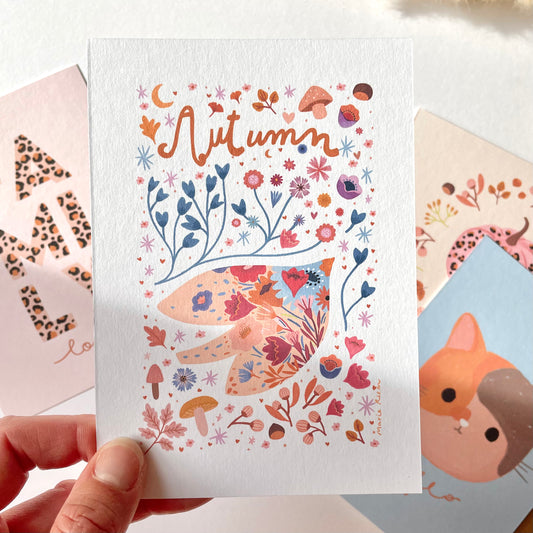 carte A6 illustrée - Autumn