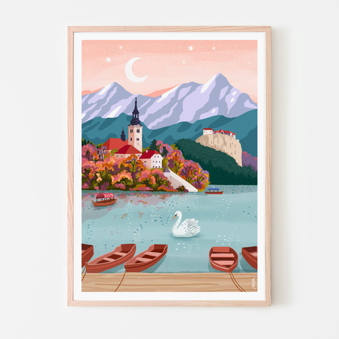 affiche - Le lac de Bled - Slovénie
