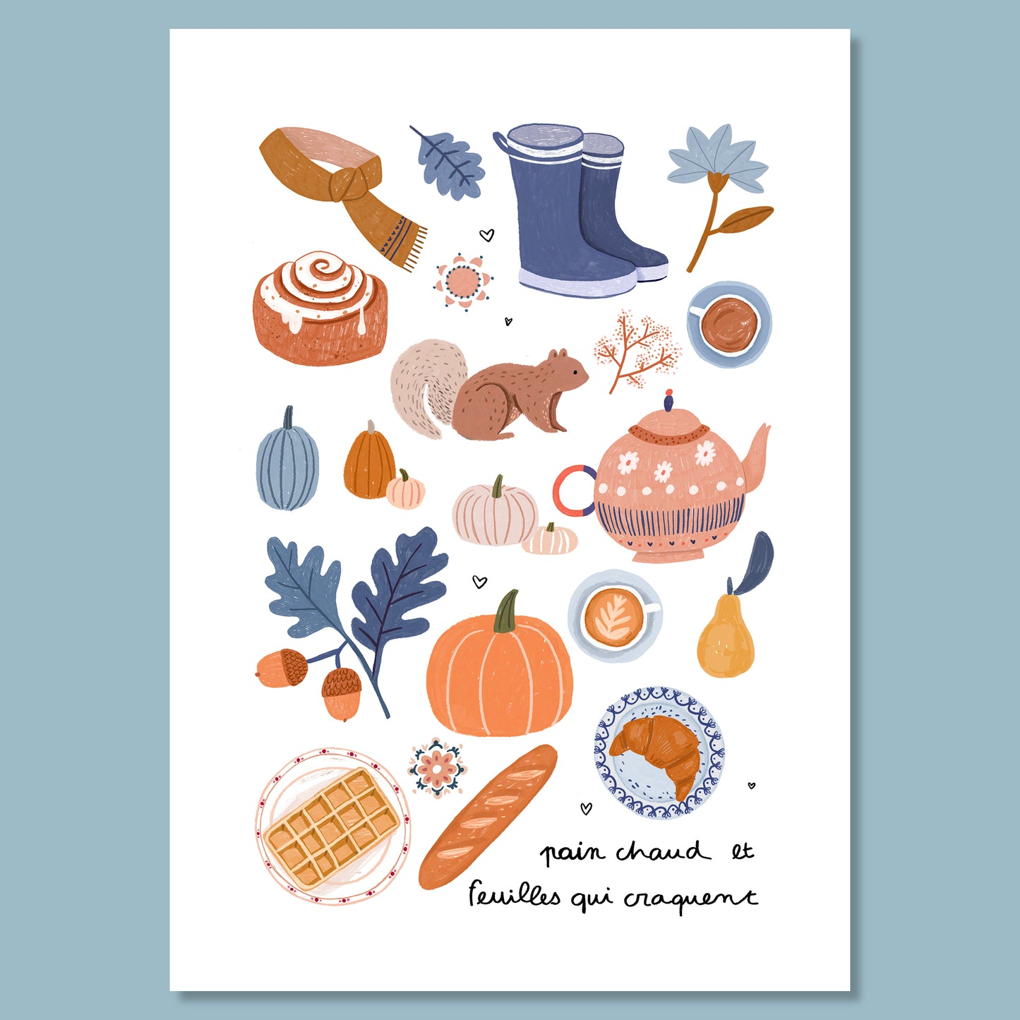 affiche - "pain chaud et feuilles qui craquent"