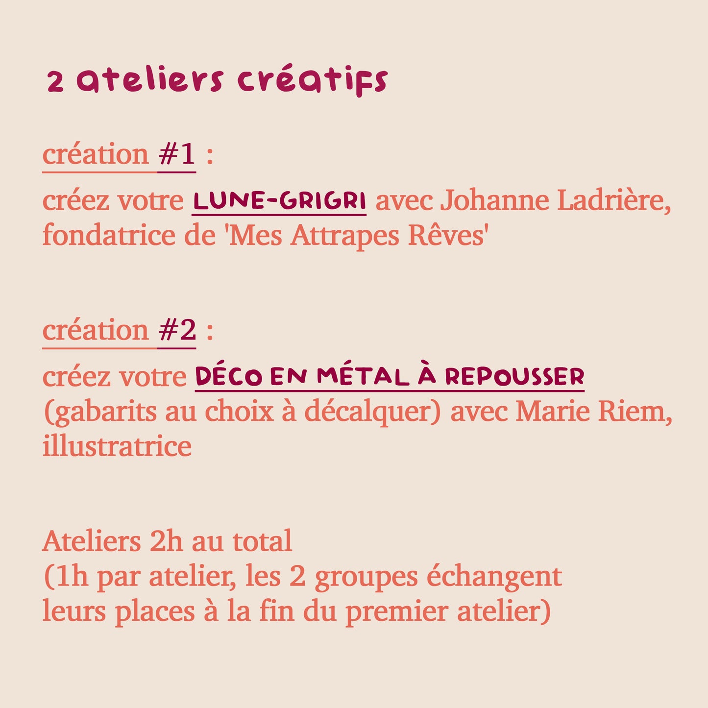 2 Ateliers créatifs 13/06/26 - Lille centre - Mes attrape rêves X Marie Riem