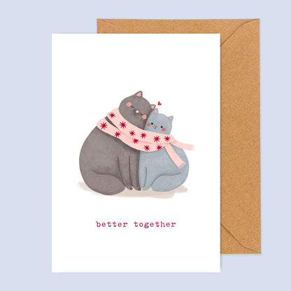 carte A6 illustrée - le câlin