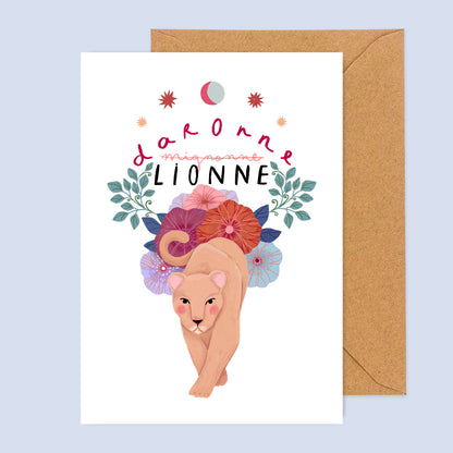 carte A6 illustrée - Daronne Lionne