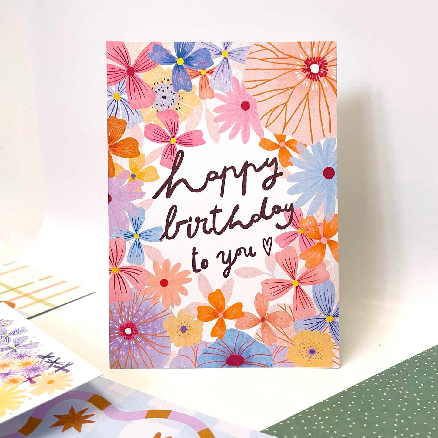 carte A6 illustrée - happy birthday