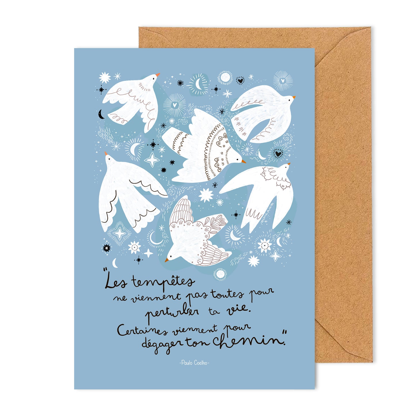 carte A6 illustrée - les tempêtes