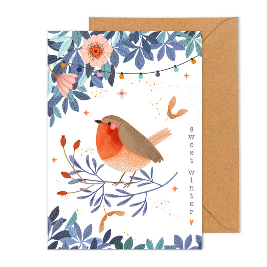 carte A6 illustrée - sweet winter