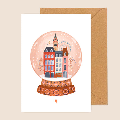 carte A6 illustrée - La boule à neige lilloise