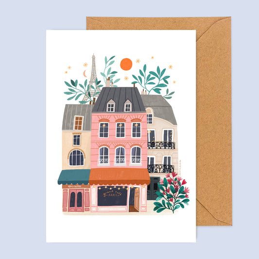 carte A6 illustrée - Pause parisienne