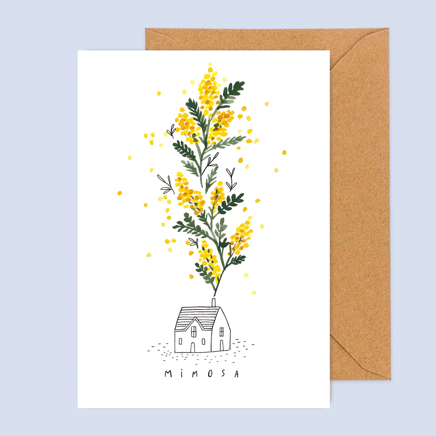carte A6 illustrée - mimosa house