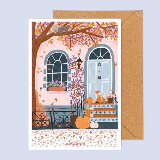 carte A6 illustrée - Un automne à Londres