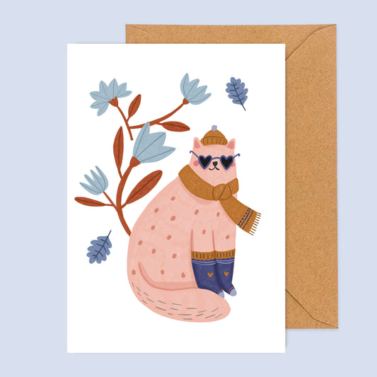 carte A6 illustrée - Mon matou