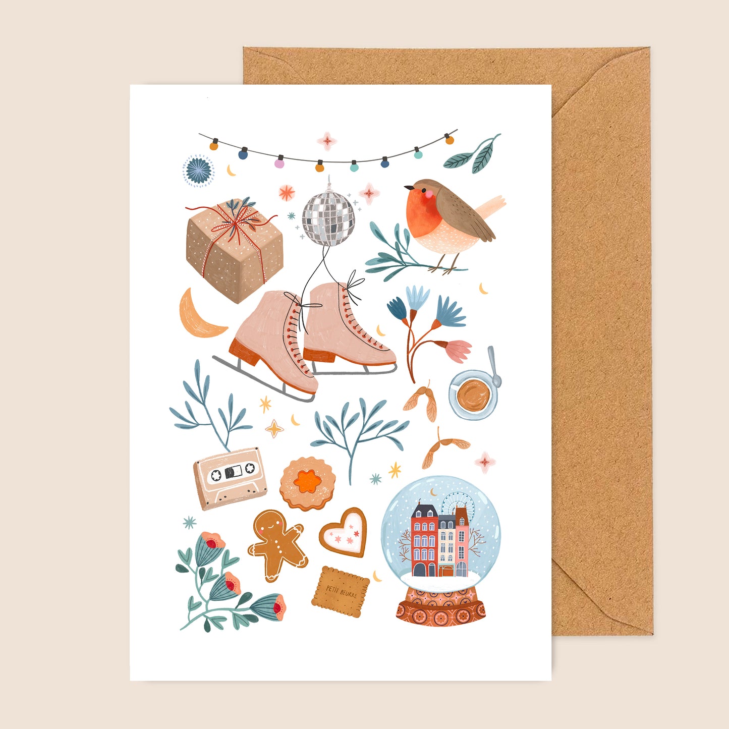 carte A6 illustrée - doux hiver