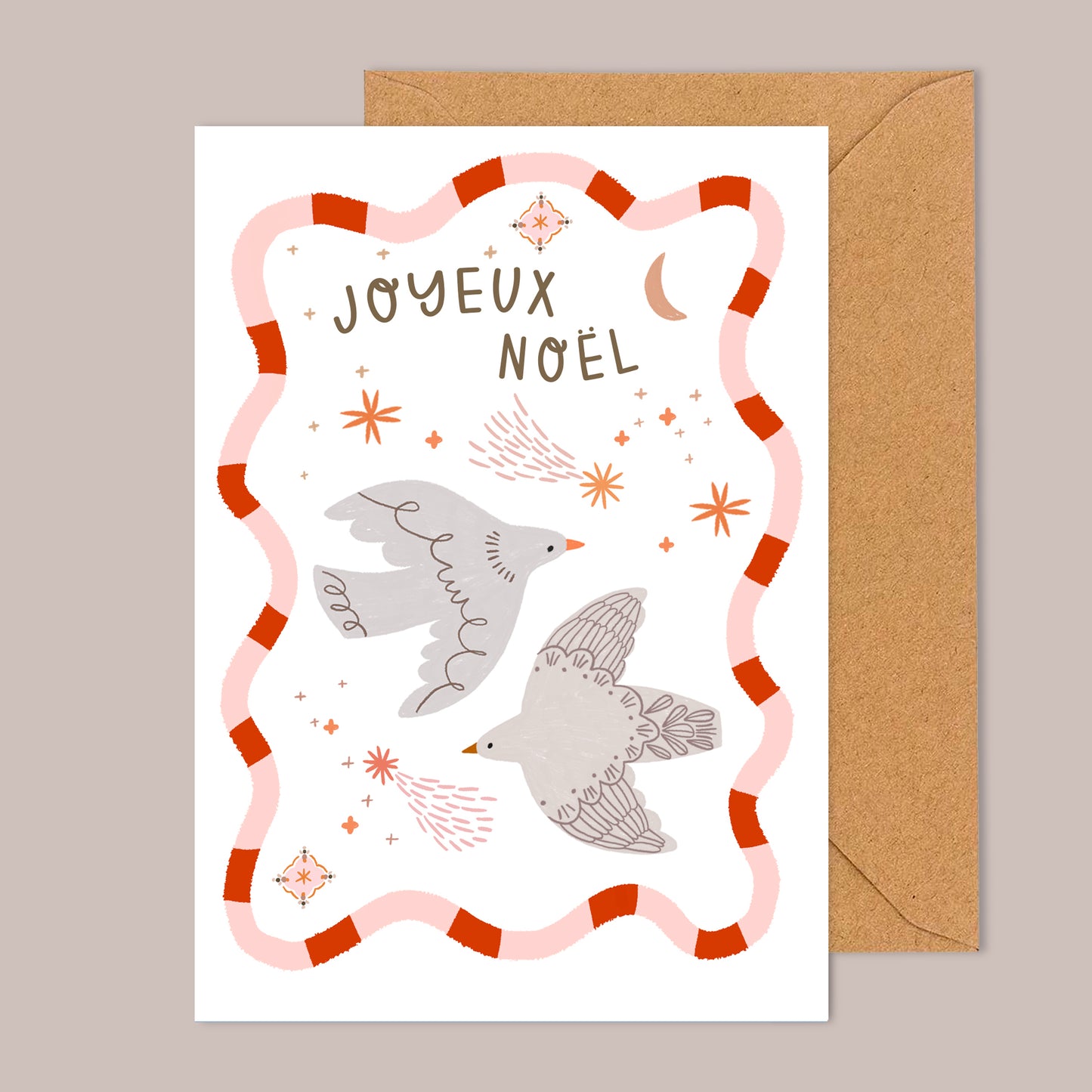 carte A6 illustrée - Joyeux Noël