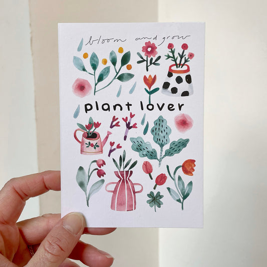 carte A6 illustrée - Plant Lover