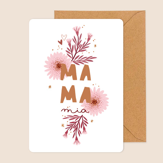 carte A6 illustrée - Mama mia