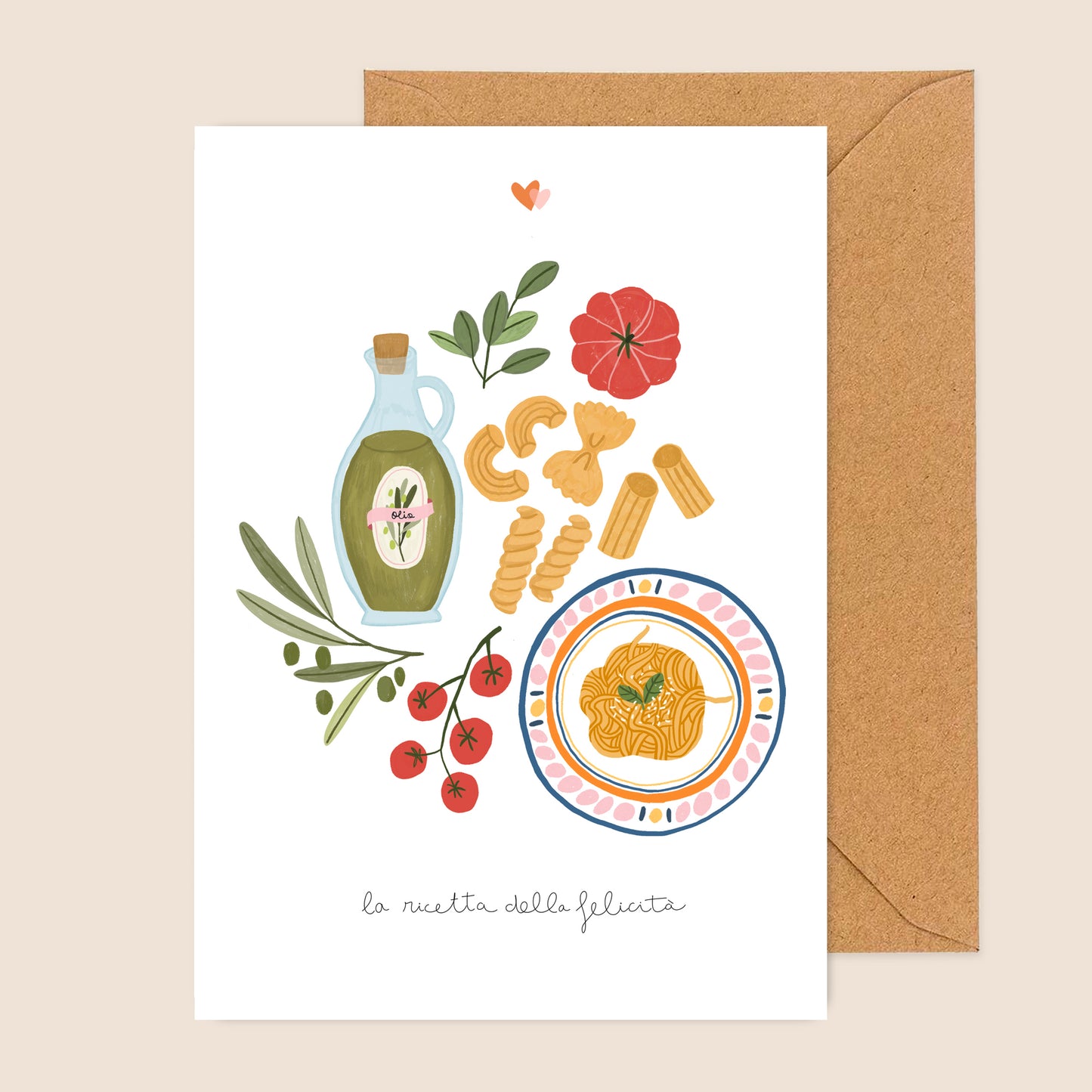 carte A6 illustrée - la ricetta della felicità