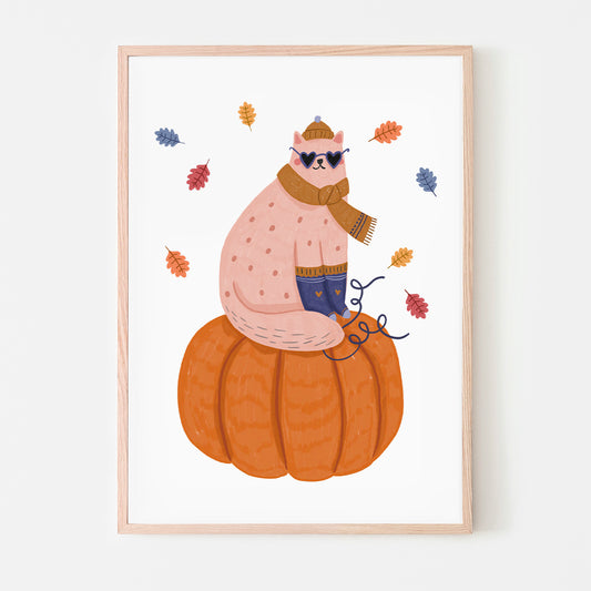 affiche - Chat d'automne