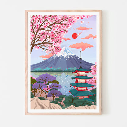 affiche - Le Mont Fuji - Japon